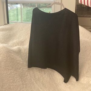 Eileen Fisher Charcoal Textured Poncho